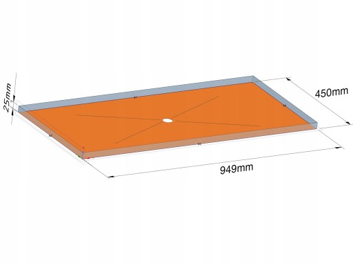 Taca ociekowa podstawy pompy ciepła SLT500X 949x450x25