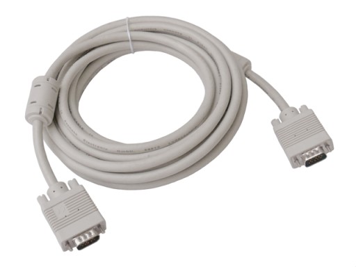 Кабель VGA-VGA D-SUB HD15P DDC WQHD FullHD 2K/60 Гц, серый, 5 м