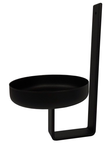 НАСТЕННАЯ ПОДСТАВКА ДЛЯ ЦВЕТОВ С ПОЛКОЙ ПОДСТАВКА ДЛЯ ЦВЕТОВ ЧЕРНАЯ LOFT MODERN