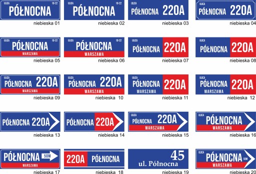 Tabliczka na BRAMĘ tablica na furtkę ADRESOWA Numer DOMU 60x20 cm PCV