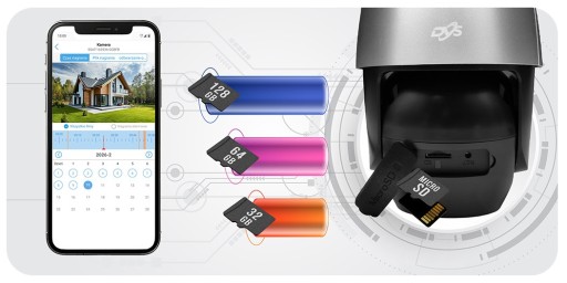 ВРАЩАЮЩАЯСЯ ВНЕШНЯЯ БЕСПРОВОДНАЯ IP-КАМЕРА С Wi-Fi, СЕРАЯ, 5 Мп, DVS, ВИДЕОНАБЛЮДЕНИЕ