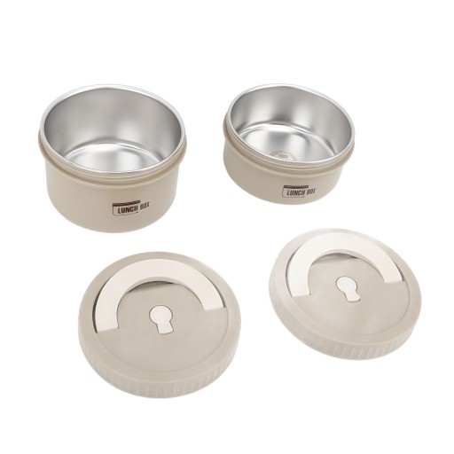 Круглый ланч-бокс Bento Box Coffee Brown Steel ED