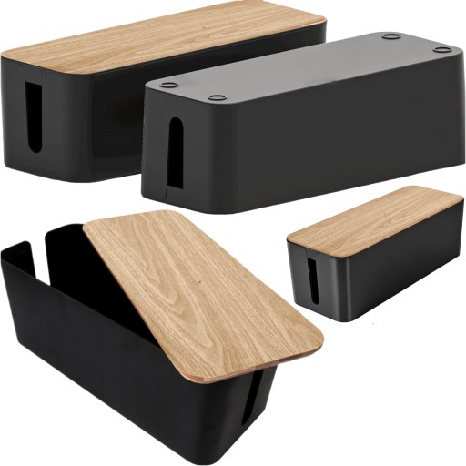 Schowek na kable listwy przewody zasilacze pudełko organizer kabli BOX 31cm