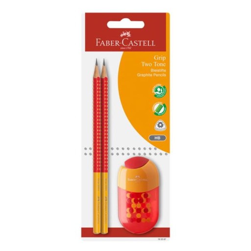 НАБОР GRIP 2001 2 КАРАНДАША + ТОЧИЛКА FABER-CASTELL