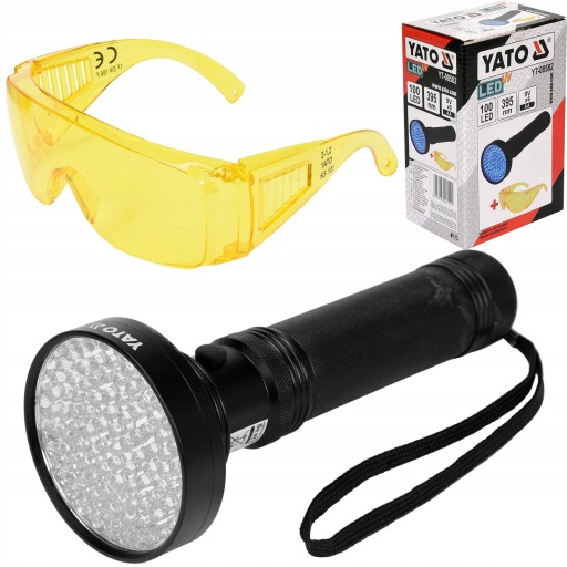 LATARKA UV 100LED TESTER KLIMATYZACJI DO BURSZTYNU