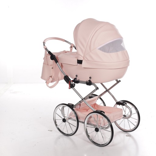 Dunama Doll Stroller Mini Pink Doller Retro Retro большие колеса