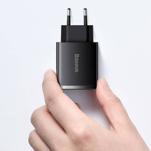 BASEUS ŁADOWARKA SIECIOWA USB USB-C 30W PD QC 3.0