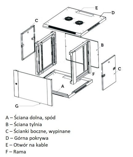 Шкаф-стойка настенный 6U 600х450 Серый