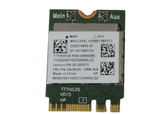 Karta Wifi LENOVO REALTEK RTL8723BE PN: 20-200570 Y70-70