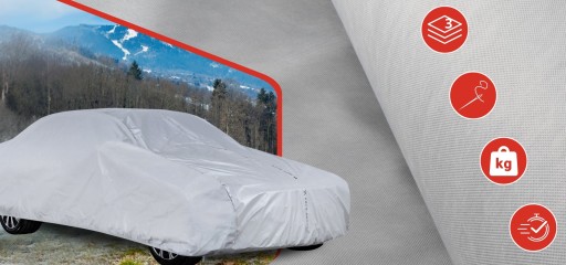 Pokrowiec na Samochód Coupe M2 430-455 Auto Plandeka Practic 3 Warstwy Pasy