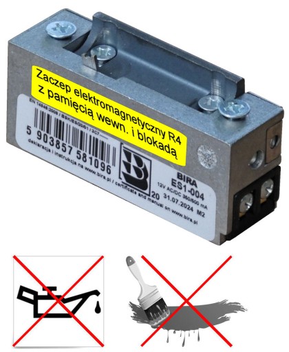 Kaseta elektrozaczepu NISKA 17mm + ELEKTROZACZEP z pamięcią wewn. i blokadą