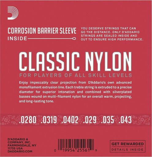 Струны для классической гитары D'Addario EJ27N 24ч.