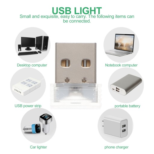 Przenośna lampa USB Ambient Light Mini LED Car