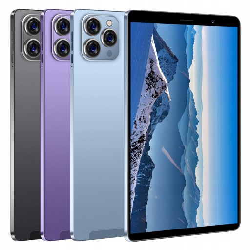 Планшет 8,0 дюйма Android 10 5G SIM WiFi GPS1 16 ТБ Tab14, синий, Android