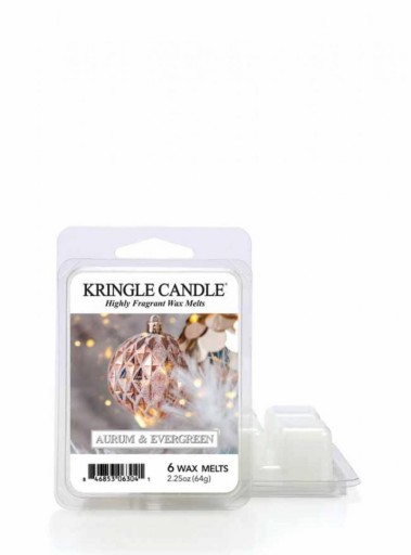 Aurum & Evergreen - Kringle Candle - wosk zapachowy 64 gram
