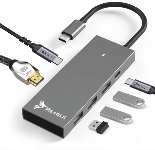 Концентратор USB-C HDMI 4K 60 Гц 2K 144 Гц 2x USB C PD 100 Вт 3x USB 3.2 M1 M2