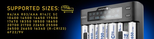 Зарядное устройство everActive UC-800 18650 20700 21700