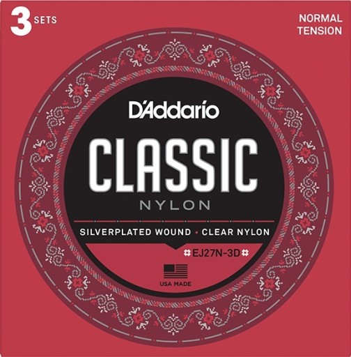 Струны для классической гитары D'Addario EJ27N 24ч.