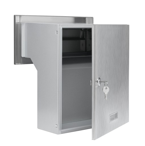 Ящик для писем регулируемый 19-26 см INOX STEEL +3 ключа