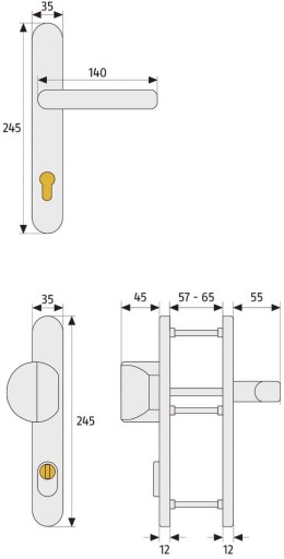 ABUS SRG92 НАРУЖНАЯ ДВЕРЬ SIGNATURE, БЕЛАЯ