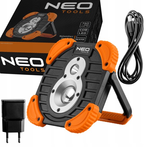 NEO LAMPA WARSZTATOWA AKU. COB+CREE 1000 lm 99-040