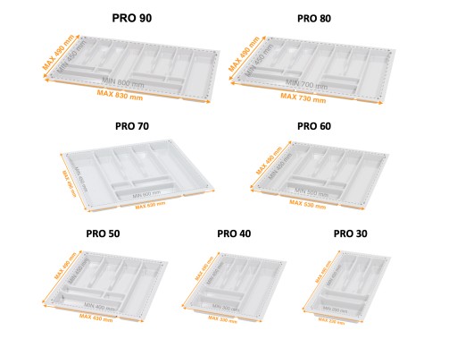 ВСТАВКА ДЛЯ СТОЛОВЫХ ПРИБОРОВ BLUM ORGANIZER PRO 40 В ЯЩИК