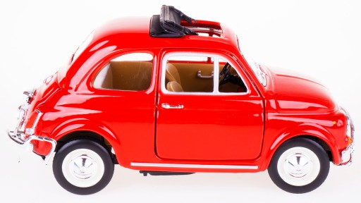 FIAT 500L 1968 BBURAGO МЕТАЛЛ МОДЕЛЬ 1:24 КРАСНЫЙ