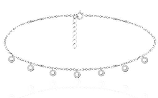 CHOKER CELEBRYTKA RING RINGI KÓŁKA MONETKI ROD
