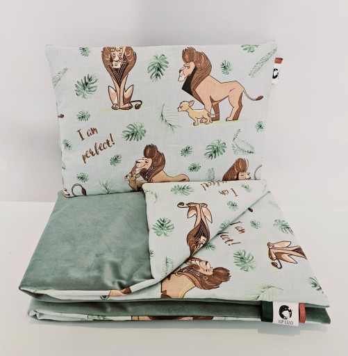 KOMPLET pościeli 2el do wózka WELUR kocyk 50x75 poduszka 25x35 LILO zestaw