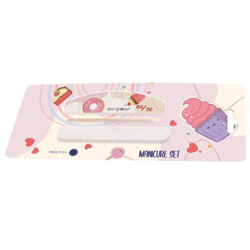 ABA GROUP MANICURE SET 100/180 Набор для ногтей Colorful Cookies