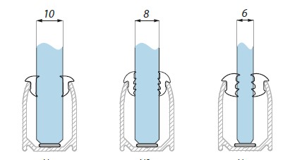 УПЛОТНЕНИЕ ДЛЯ ПРОФИЛЯ MC/FD L = 2 м стекло 6-8-10 мм ПРОЗРАЧНЫЙ ПВХ