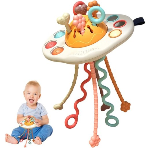 WOOPIE BABY Zabawka Sensoryczna Montessori Gryzak Grzechotka Wielofunkcyjny