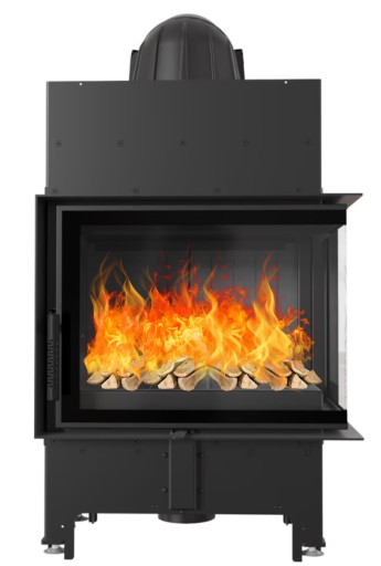 Каминная топка правая угловая EKO FLOKI P BS BLACK LUFTY FRAME SET