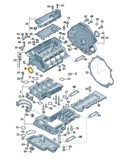 САЛЬНИК КОЛЕНВАЛА AUDI 079103051D Дилерский центр