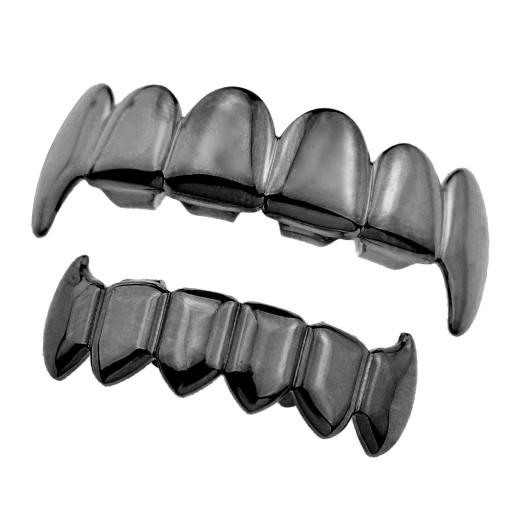Zestaw Luxury Caps Grills 6 Fang Grill w kolorze czarnym