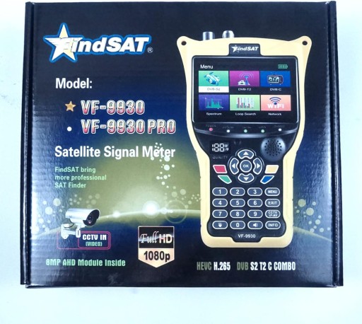 Спутниковый счетчик SAT Finder поддерживает DVB-S2/S/S2X/T2/T/C FindSat VF-9930Pro