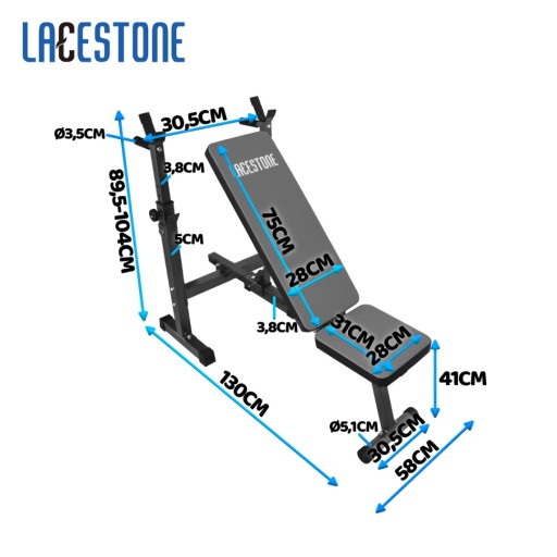 LACESTONE Плоская регулируемая наклонная скамья Bituxx