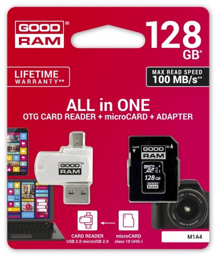 Карта microSD Goodram M1A4-1280R12 128 ГБ