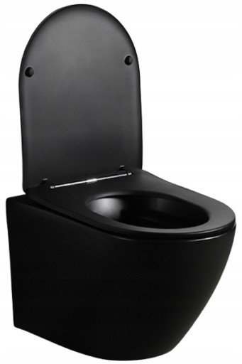 MISA MUSZLA MISKA WC PODWIESZANA WISZĄCA PRIMO SLIM CZARNY MAT DESKA