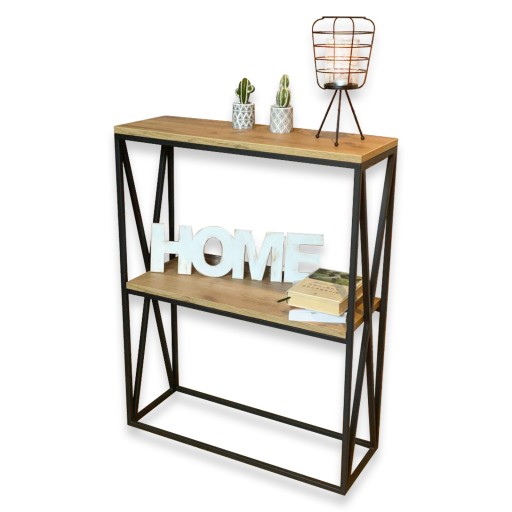 консоль, туалетный столик INDUSTRIAL LOFT 70x25x90 CRAFT ДУБ ЗОЛОТОЙ