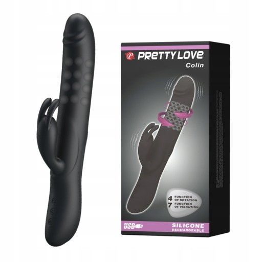 Wibrator Króliczek z Opcją Rotacji Pretty Love Colin
