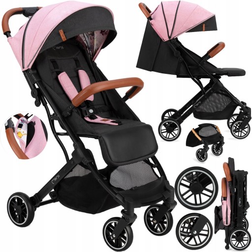Lekki Wózek spacerowy WALIZKA MoMi Estelle + folia