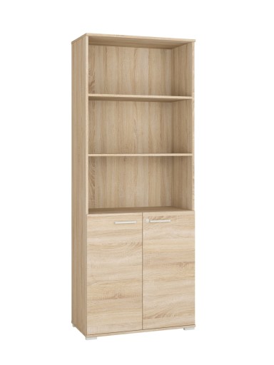 REGAŁ BIUROWY Z ZAMKIEM DĄB SONOMA OFFICE 80 cm