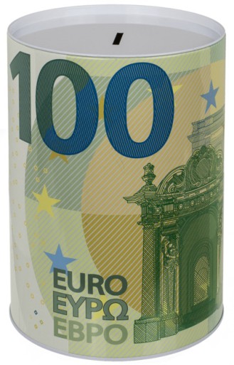 Копилка 100 евро XXL, большая открывающаяся банка