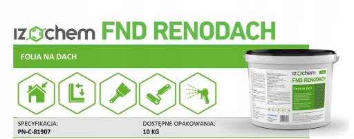 FND Renodach защитно-декоративная полимерная масса для кровли 10 кг - белый 9016