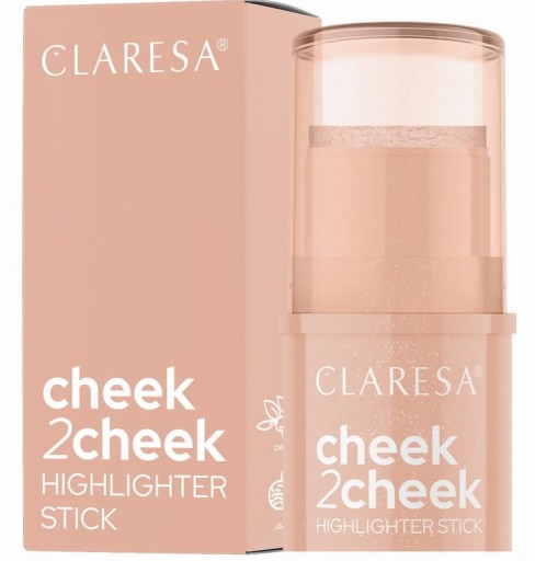 CLARESA ROZŚWIETLACZ W SZTYFCIE Cheek2Cheek PEARL SHINE EFEKT MOKREJ SKÓRY