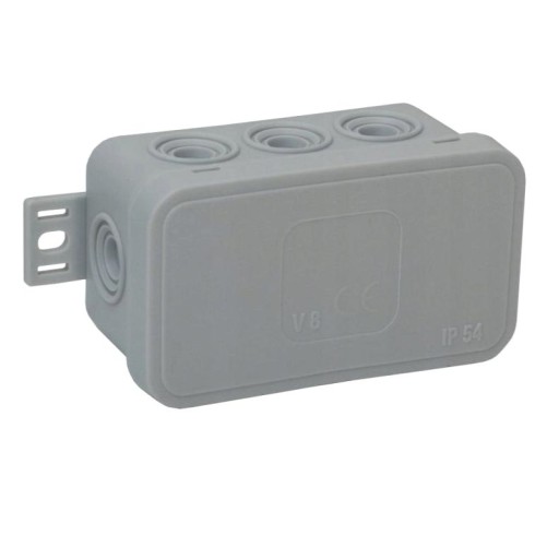 PUSZKA N/T HERMETYCZNA V8 IP54 80×45×41 POPIELATA