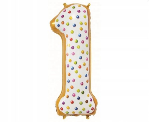 Balon foliowy Cyfra 9, ciasteczko, 78 cm