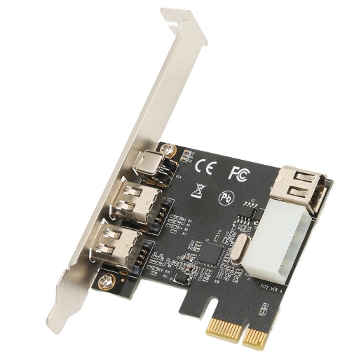 Карта PCIE 1X с 4 портами PCIE Firewire 1394A