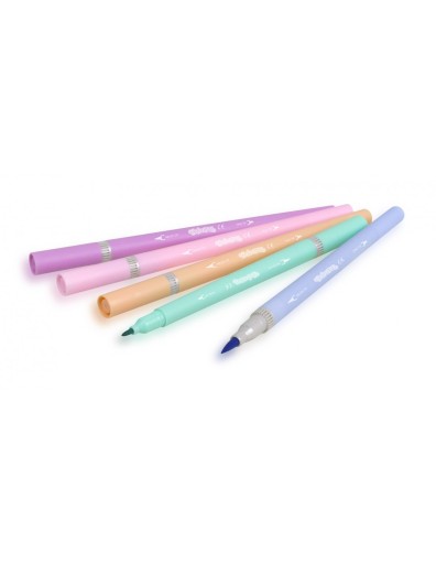 МАРКЕРЫ PASTEL детские, ДВУХСТОРОННИЕ, набор из 10 маркеров COLORINO KIDS